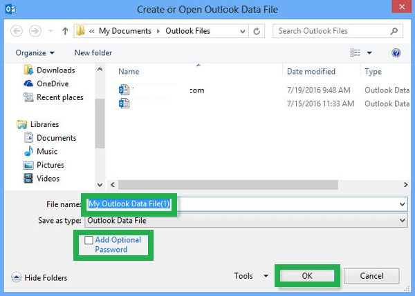 create a pst file for outlook 2016 mac